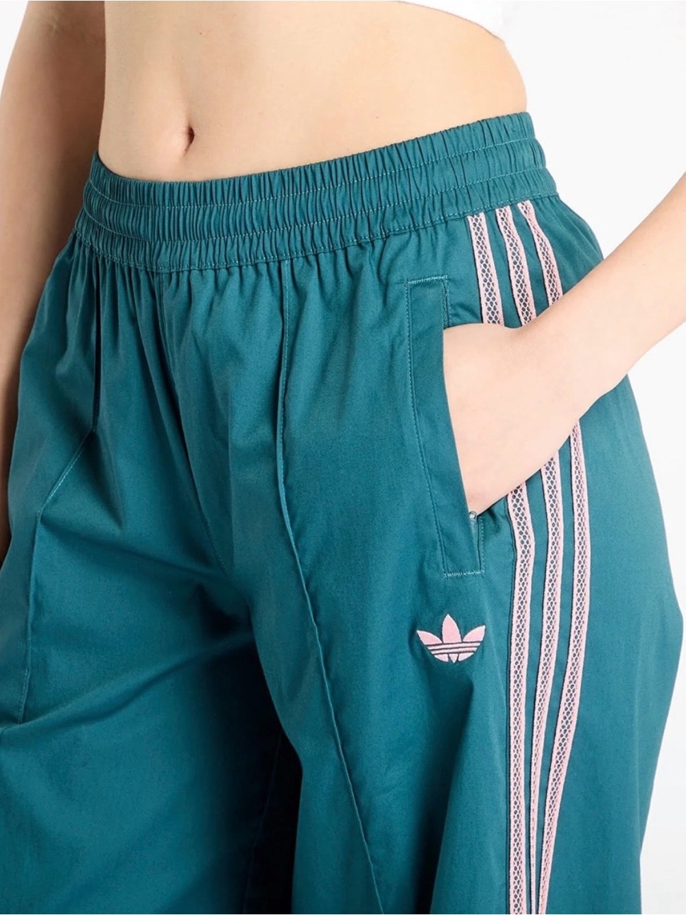 Adidas Originals Summer Glow Pants NWT Tech Green Size Medium - Picture 3 of 5